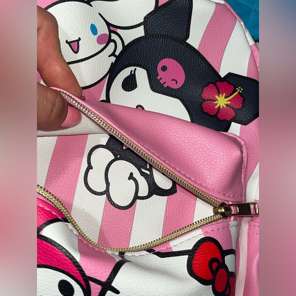 Hello Kitty and Friends Pink Striped Mini Backpack NEW NWT - Picture 7 of 9